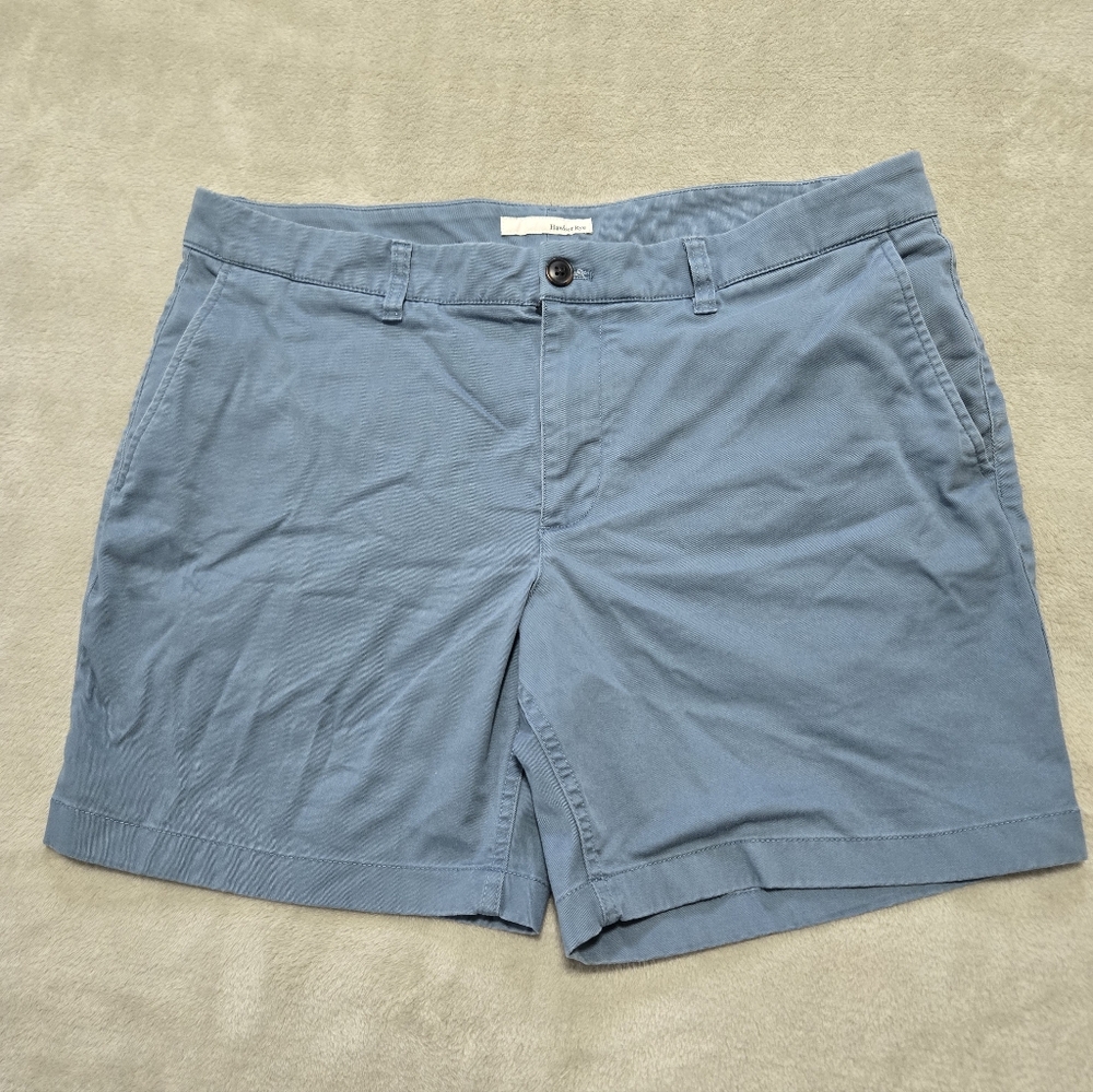 Hawker Rye Mens Chino Shorts Size 36 Blue/Gray 7 in. Inseam